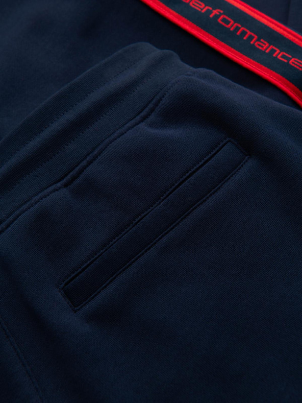 Ombre Clothing Muške sportske hlače s rubom - tamno plave V3 OM-PASK-0284 Ombre Clothing