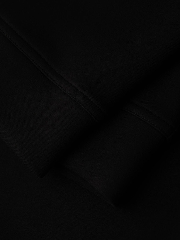 Ombre Clothing Muške trenirke s rebrastim nogavicama i gumenim printom - crne V1 OM-PASK-0223 Ombre Clothing