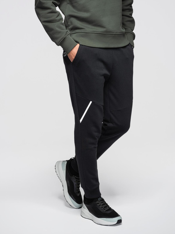 Ombre Clothing Muške trenirke joggers - crne V2 OM-PASK-0280 Ombre Clothing