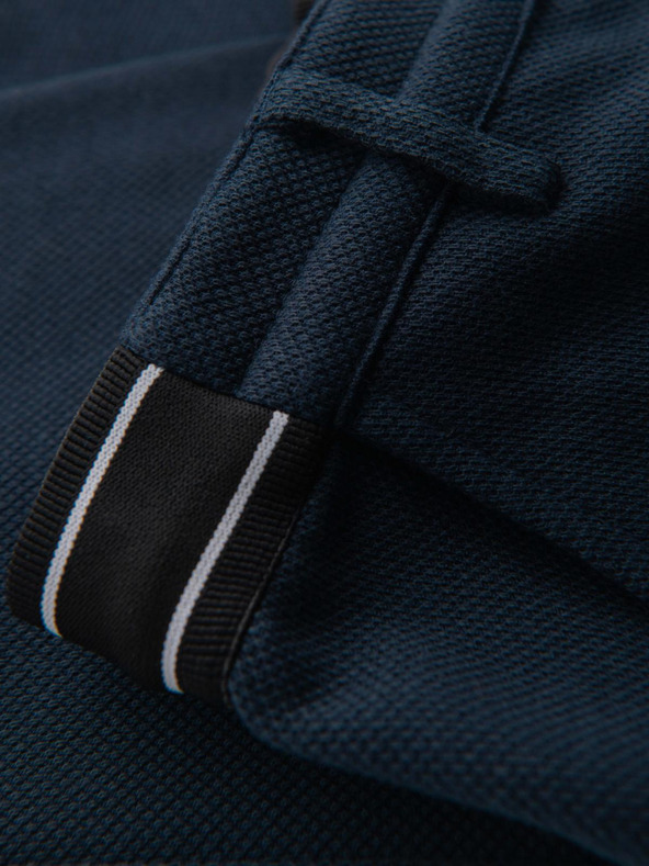 Ombre Clothing Muške pletene hlače s elastičnim pojasom - tamno plave V3 OM-PACP-0116 Ombre Clothing