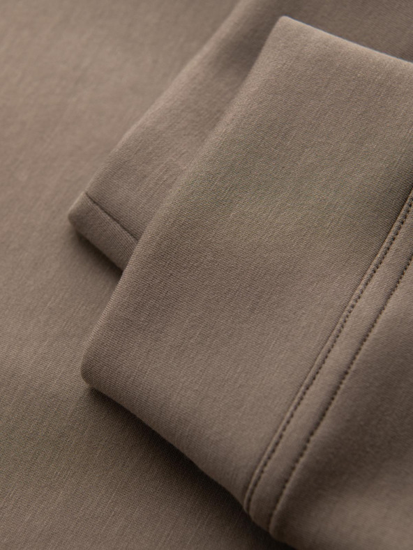 Ombre Clothing Muške trenirke s rebrastim nogavicama i gumenim printom - pepeljasto sive V3 OM-PASK-0223 Ombre Clothing