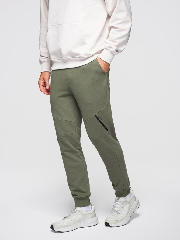 Ombre Clothing Muške trenirke joggers - maslinaste V4 OM-PASK-0280 Ombre Clothing