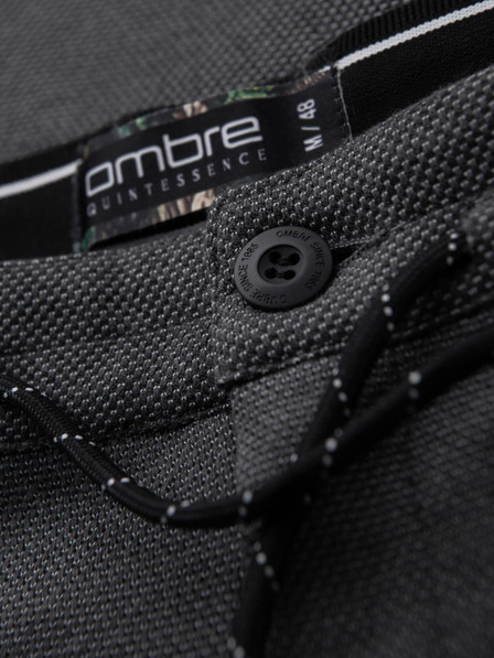 Ombre Clothing Muške pletene hlače s elastičnim pojasom - tamno sive V2 OM-PACP-0116 Ombre Clothing