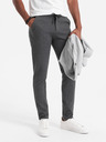 Ombre Clothing Muške pletene hlače s elastičnim pojasom - tamno sive V2 OM-PACP-0116 Ombre Clothing
