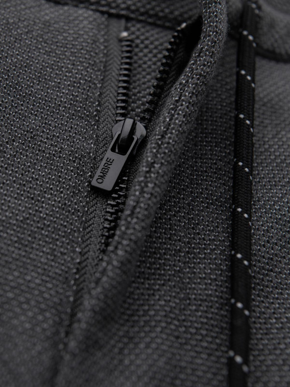 Ombre Clothing Muške pletene hlače s elastičnim pojasom - tamno sive V2 OM-PACP-0116 Ombre Clothing