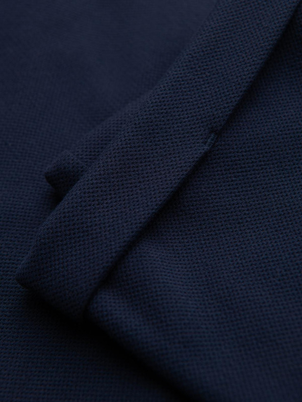 Ombre Clothing Muške hlače od pikejskog pletenine s podesivim pojasom - tamno plave V1 OM-PACP-0283 Ombre Clothing