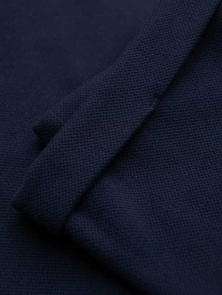 Ombre Clothing Muške hlače od pikejskog pletenine s podesivim pojasom - tamno plave V1 OM-PACP-0283 Ombre Clothing