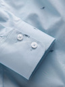 Ombre Clothing Muška klasicna pamucna košulja SLIM FIT sa mikro uzorkom - bijela V1 K696 Ombre Clothing