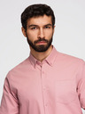 Ombre Clothing Muška pamučna košulja REGULAR FIT s džepom - ružičasta V3 K700 Ombre Clothing