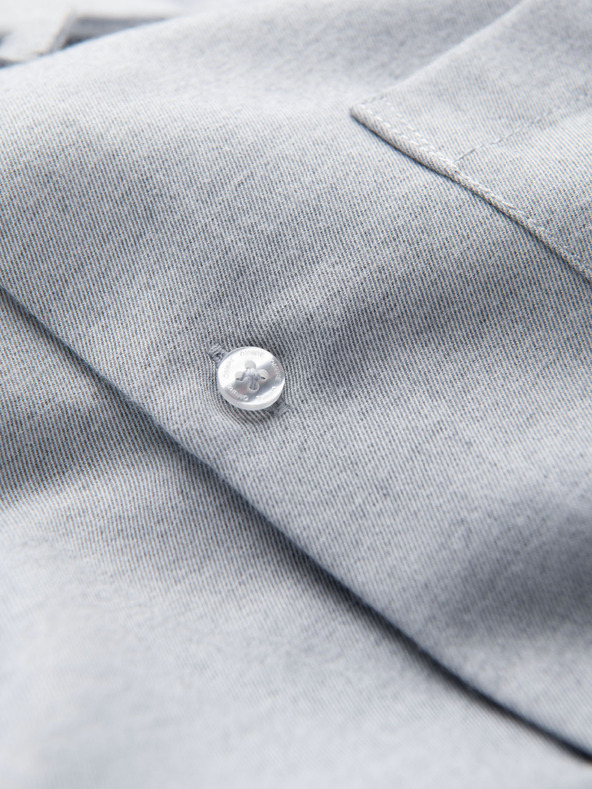 Ombre Clothing Muška košulja klasičnog regular fit kroja - siva melanž V2 K694 Ombre Clothing