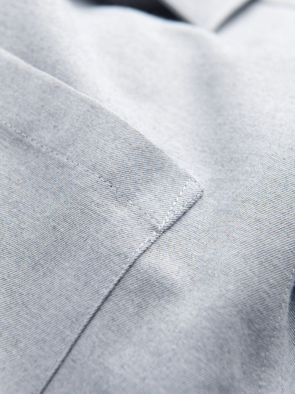 Ombre Clothing Muška košulja klasičnog regular fit kroja - siva melanž V2 K694 Ombre Clothing