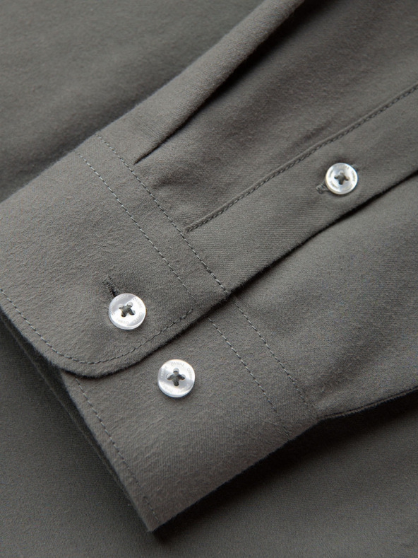 Ombre Clothing Muška košulja klasicnog regular fit kroja - haki V4 K694 Ombre Clothing