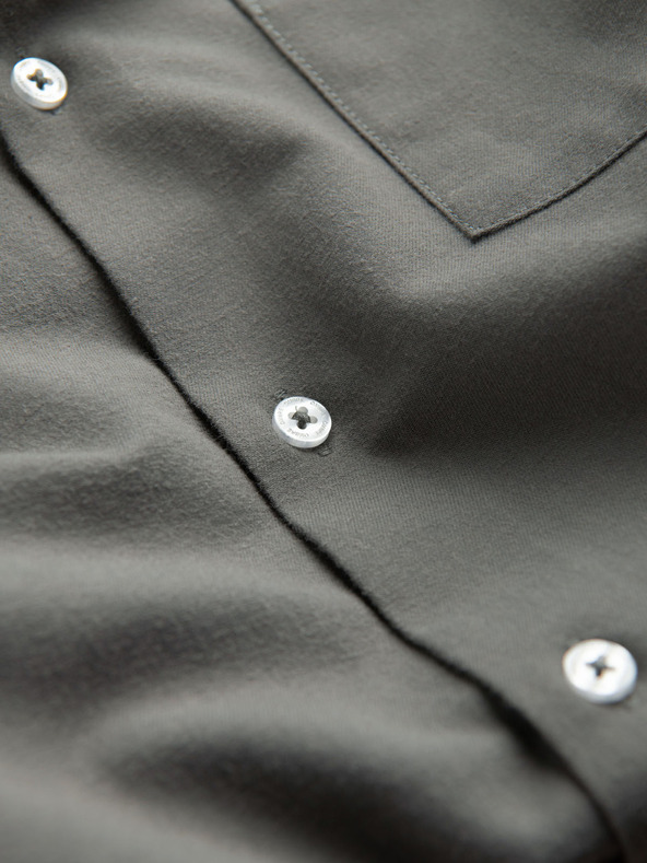 Ombre Clothing Muška košulja klasicnog regular fit kroja - haki V4 K694 Ombre Clothing