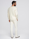 Ombre Clothing Muška trenerka majica sa okruglim izrezom + hlače regular fit - kremasta V11 Z122 Ombre Clothing