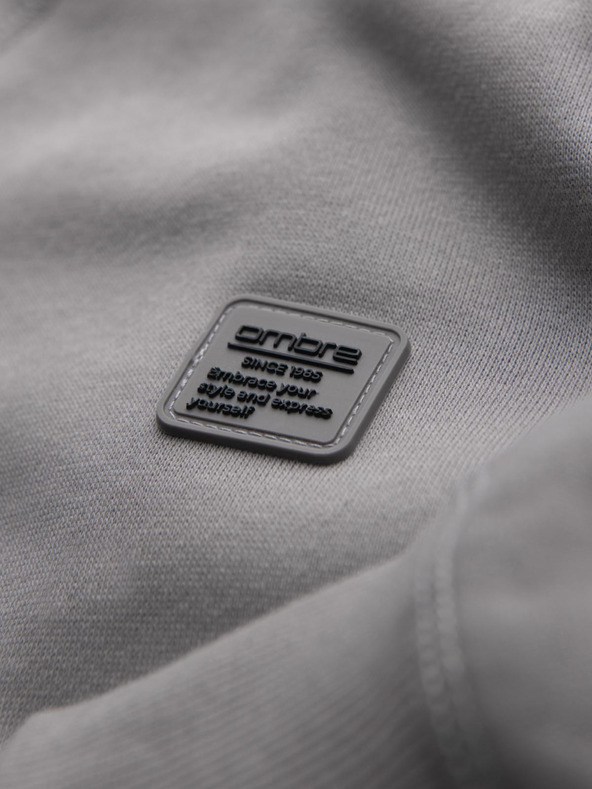 Ombre Clothing Muška klasična mikina s okruglim izrezom - siva V4 OM-SSNZ-0243 Ombre Clothing