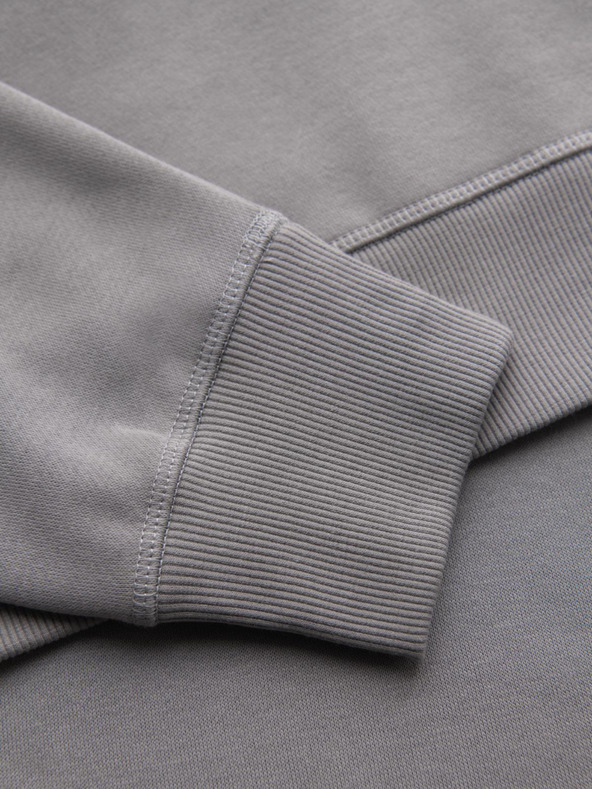 Ombre Clothing Muška klasična mikina s okruglim izrezom - siva V4 OM-SSNZ-0243 Ombre Clothing