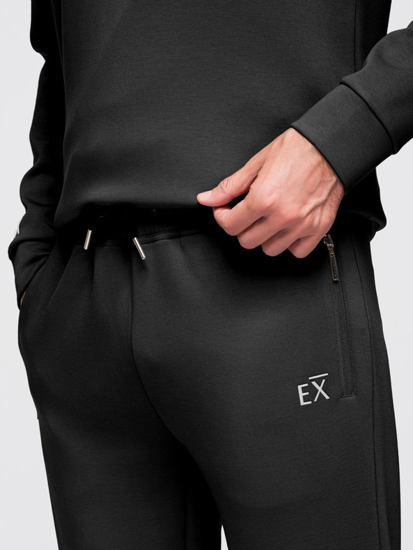 Ombre Clothing Muški set trenirke mikina s jakonom + jogger hlače - crna V1 Z117 Ombre Clothing