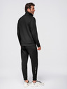 Ombre Clothing Muški set trenirke mikina s jakonom + jogger hlače - crna V1 Z117 Ombre Clothing