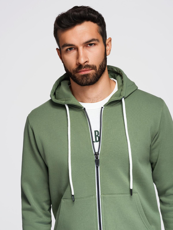 Ombre Clothing Muški set trenirke mikina s kapuljačom + jogger hlače - svijetlo zelena V3 Z119 Ombre Clothing