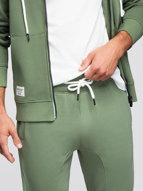 Ombre Clothing Muški set trenirke mikina s kapuljačom + jogger hlače - svijetlo zelena V3 Z119 Ombre Clothing