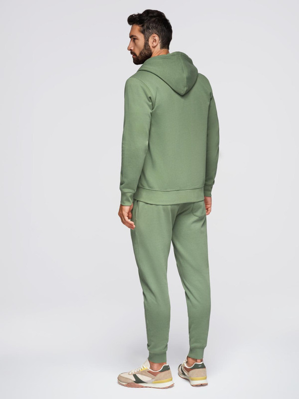 Ombre Clothing Muški set trenirke mikina s kapuljačom + jogger hlače - svijetlo zelena V3 Z119 Ombre Clothing