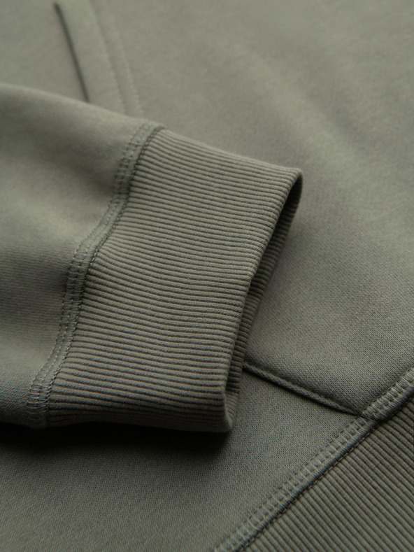 Ombre Clothing Muška mikina s džepom na prsima s vezom i kapuljačom - khaki V3 OM-SSNZ-0241 Ombre Clothing