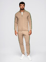 Ombre Clothing Muški set trenirke rastezljiva mikina + jogger hlače - svijetlo smeđa V1 Z113 Ombre Clothing