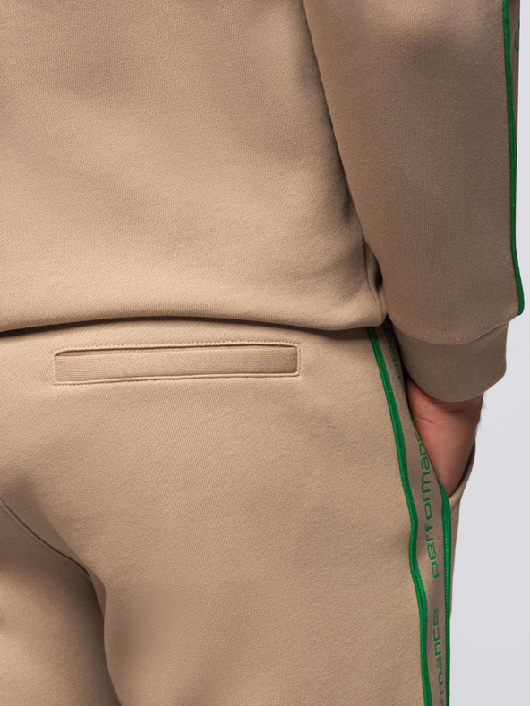 Ombre Clothing Muški set trenirke rastezljiva mikina + jogger hlače - svijetlo smeđa V1 Z113 Ombre Clothing