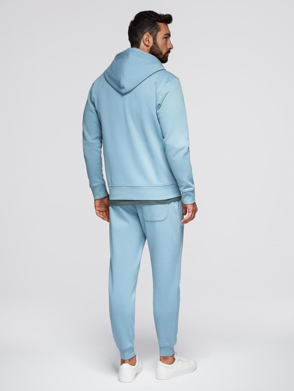 Ombre Clothing Muški set trenirke mikina s kapuljačom + jogger hlače - svijetlo plava V7 Z119 Ombre Clothing