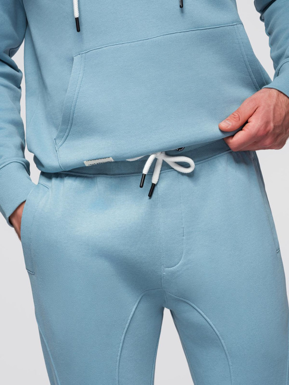 Ombre Clothing Muški pamučni set trenirke mikina + jogger hlače - plava V7 Z121 Ombre Clothing