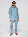 Ombre Clothing Muški pamučni set trenirke mikina + jogger hlače - plava V7 Z121 Ombre Clothing