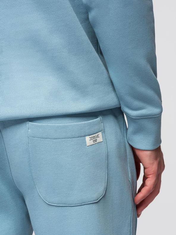 Ombre Clothing Muški pamučni set trenirke mikina + jogger hlače - plava V7 Z121 Ombre Clothing