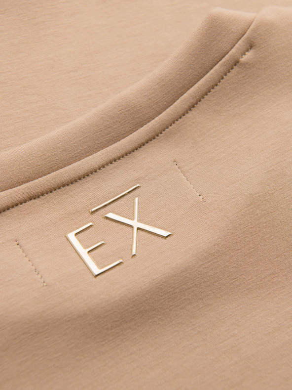 Ombre Clothing Muška mikina sa sjajnim printom na prsima - bež V3 OM-SNBC-0199 Ombre Clothing