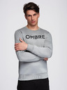 Ombre Clothing Klasična muška mikina s napisima - siva melanž V1 B1711 Ombre Clothing