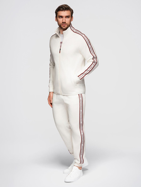 Ombre Clothing Muški set trenirke rastezljiva mikina + jogger hlače - bijela V2 Z113 Ombre Clothing