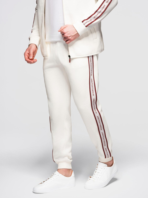 Ombre Clothing Muški set trenirke rastezljiva mikina + jogger hlače - bijela V2 Z113 Ombre Clothing