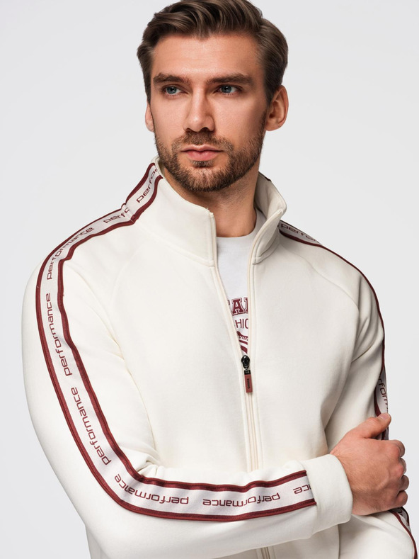 Ombre Clothing Muški set trenirke rastezljiva mikina + jogger hlače - bijela V2 Z113 Ombre Clothing