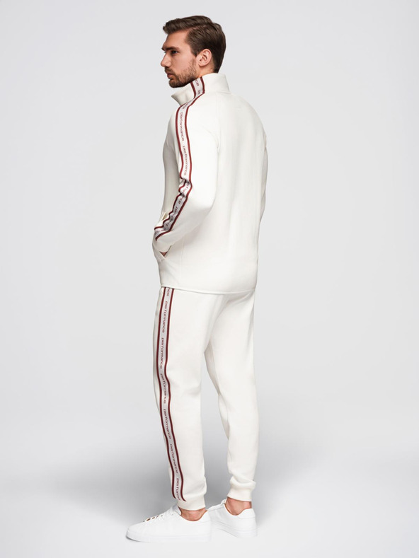 Ombre Clothing Muški set trenirke rastezljiva mikina + jogger hlače - bijela V2 Z113 Ombre Clothing