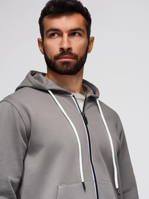 Ombre Clothing Muška trenirka mikina s kapuljačom + jogger hlače - siva V8 Z119 Ombre Clothing