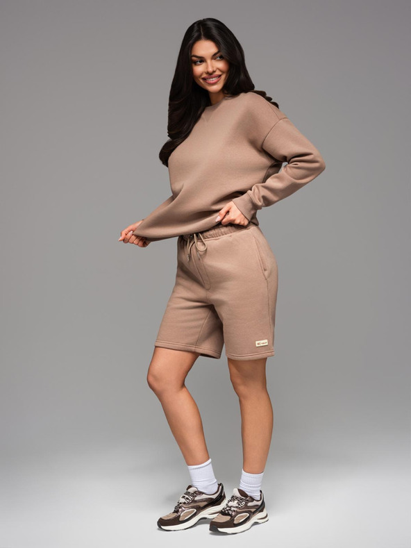 Ombre Clothing UNISEX trenirka mikina + šorts - smeđa V16 Z108 Ombre Clothing