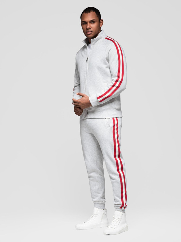 Ombre Clothing Muška trenirka mikina + hlače - siva melanž V1 Z114 Ombre Clothing