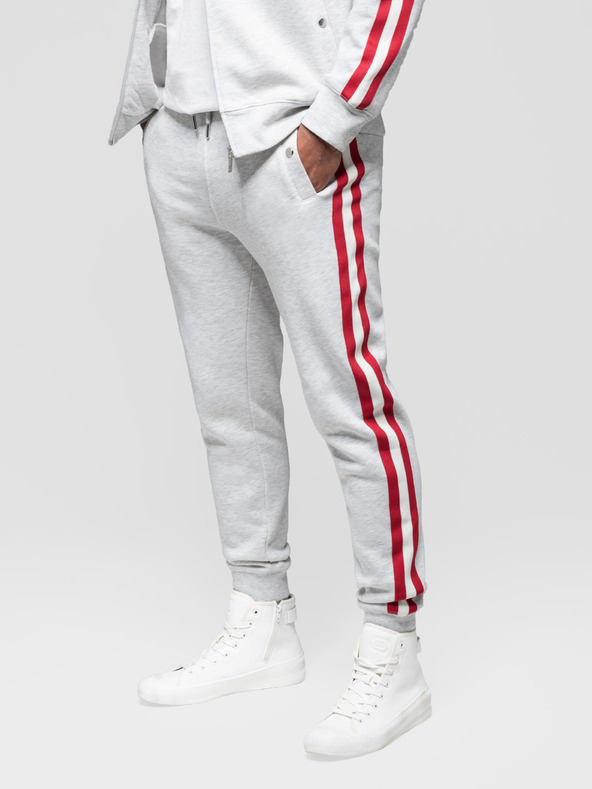 Ombre Clothing Muška trenirka mikina + hlače - siva melanž V1 Z114 Ombre Clothing