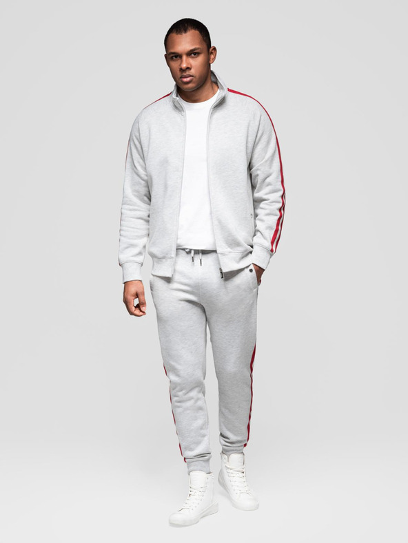 Ombre Clothing Muška trenirka mikina + hlače - siva melanž V1 Z114 Ombre Clothing