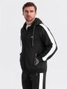 Ombre Clothing Muška oldschool trenirka mikina s kapuljačom + jogger hlače - crna V1 Z118 Ombre Clothing