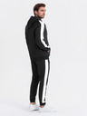 Ombre Clothing Muška oldschool trenirka mikina s kapuljačom + jogger hlače - crna V1 Z118 Ombre Clothing