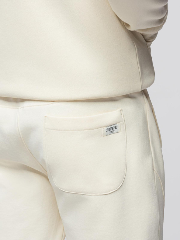 Ombre Clothing Muška trenirka mikina s kapuljačom + jogger hlače - kremasta V11 Z119 Ombre Clothing