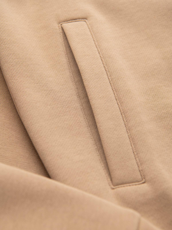 Ombre Clothing Muška mikina s patentnim zatvaračem i visokim ovratnikom - smeđa V1 OM-SSZP-0224 Ombre Clothing