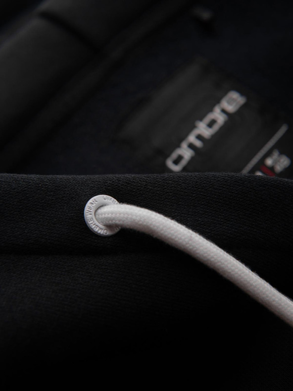 Ombre Clothing Muška mikina s kontrastnim šavovima i kapuljačom - crna V1 OM-SSNZ-0250 Ombre Clothing