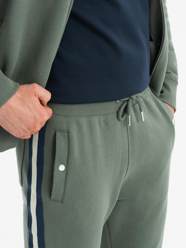 Ombre Clothing Muška trenirka mikina + jogger hlače - maslinasta V2 Z114 Ombre Clothing