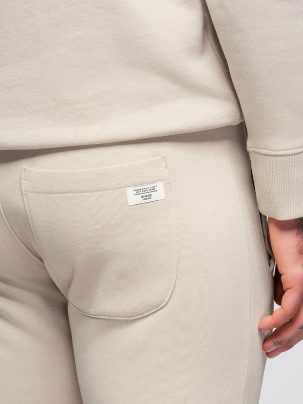 Ombre Clothing Muška trenirka mikina + hlače regular fit - bež V1 Z120 Ombre Clothing